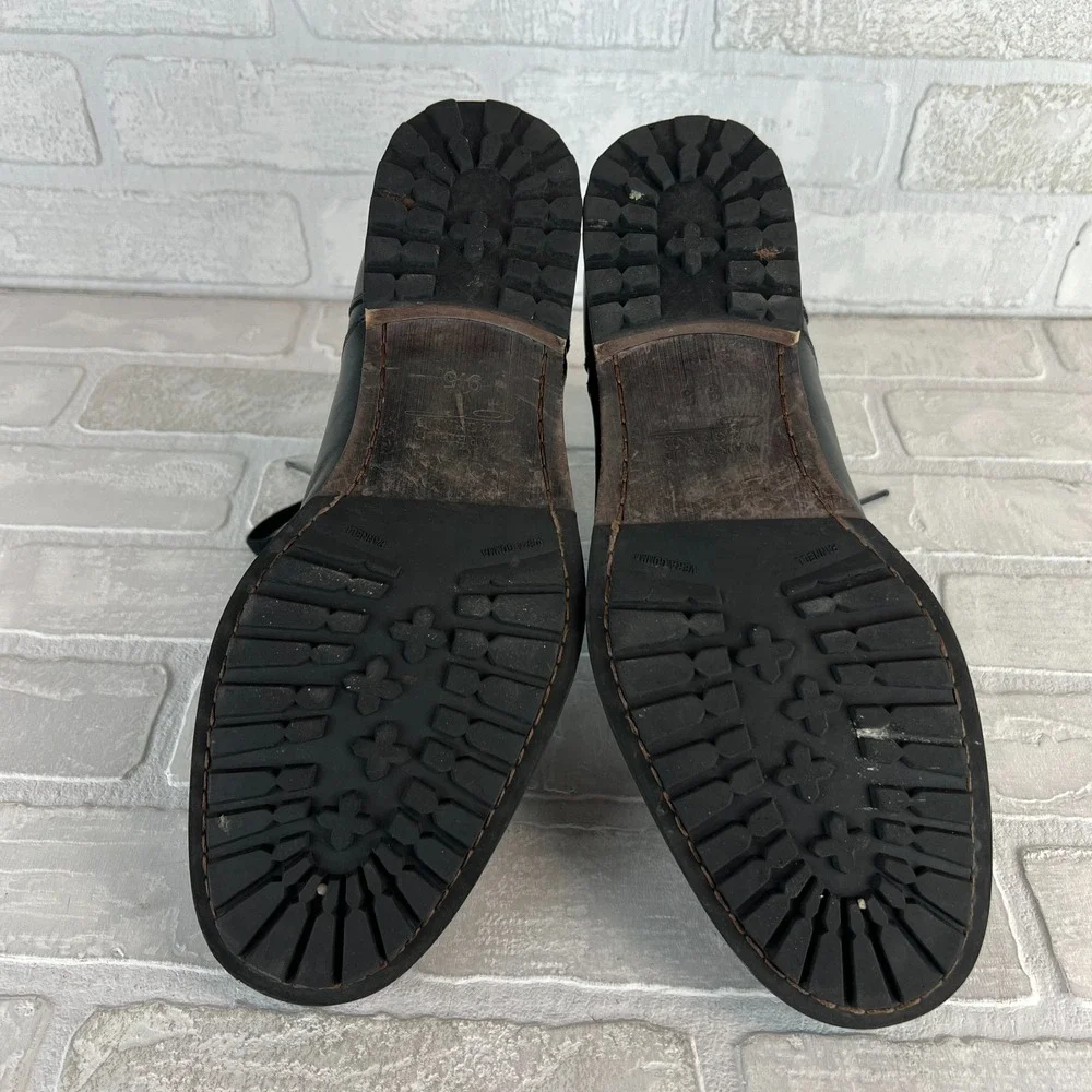 Warfield & Grand Chukka Boots Mens 9.5 Black Leather Lace Up Park Classic Preppy